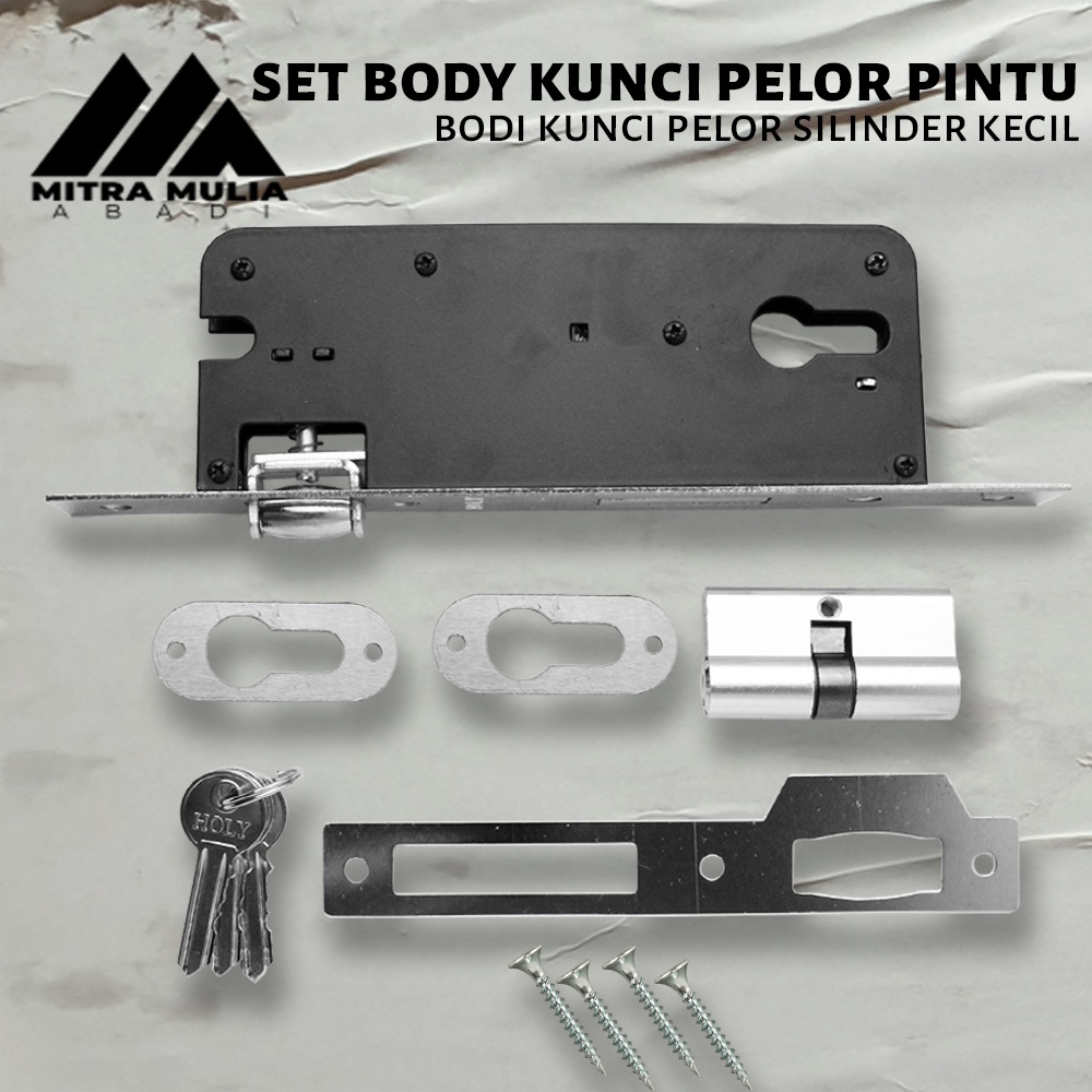 Jual Set Body Kunci Pintu Pelor Pintu Silinder Tanggung Body Kunci