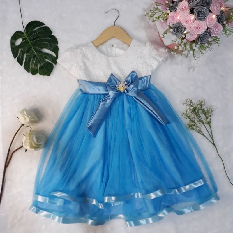 Flower Dress/ Dress Pesta Anak Perempuan Import