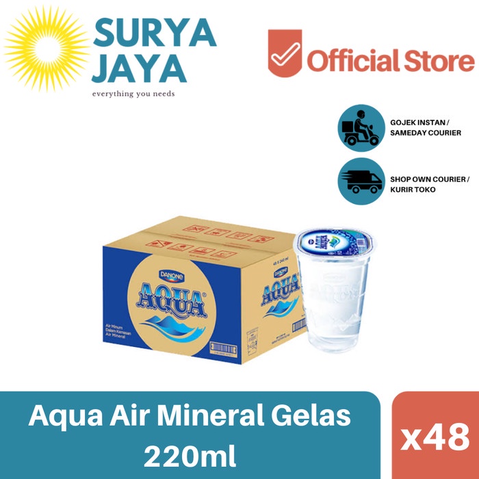 Jual Distributor Air Aqua Gelas Dus 220ml Isi 48pcs Air Mineral Dus Shopee Indonesia 1783