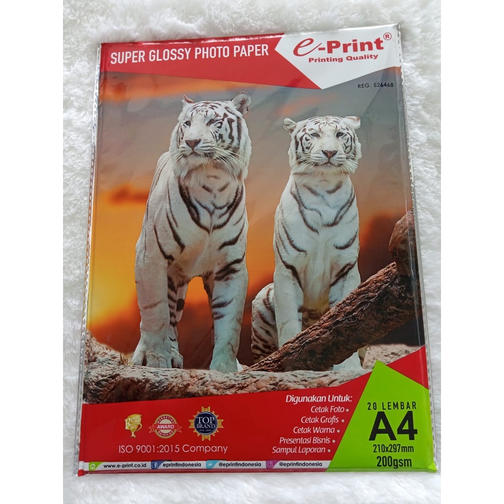 Jual E-PRINT Super Glossy Photo Paper A4 200gsm | Shopee Indonesia