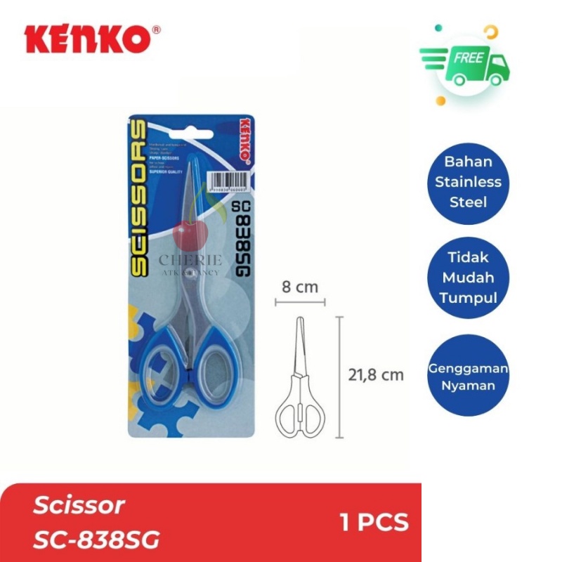 Jual Gunting Scissor Kenko Soft Grip Sg M Sg L Pcs Shopee Indonesia