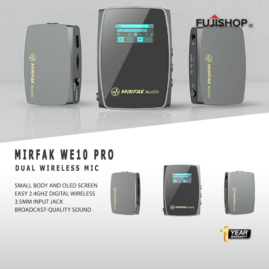 Jual Mirfak WE 10 Pro Dual Transmitter Wireless Microphone System ...