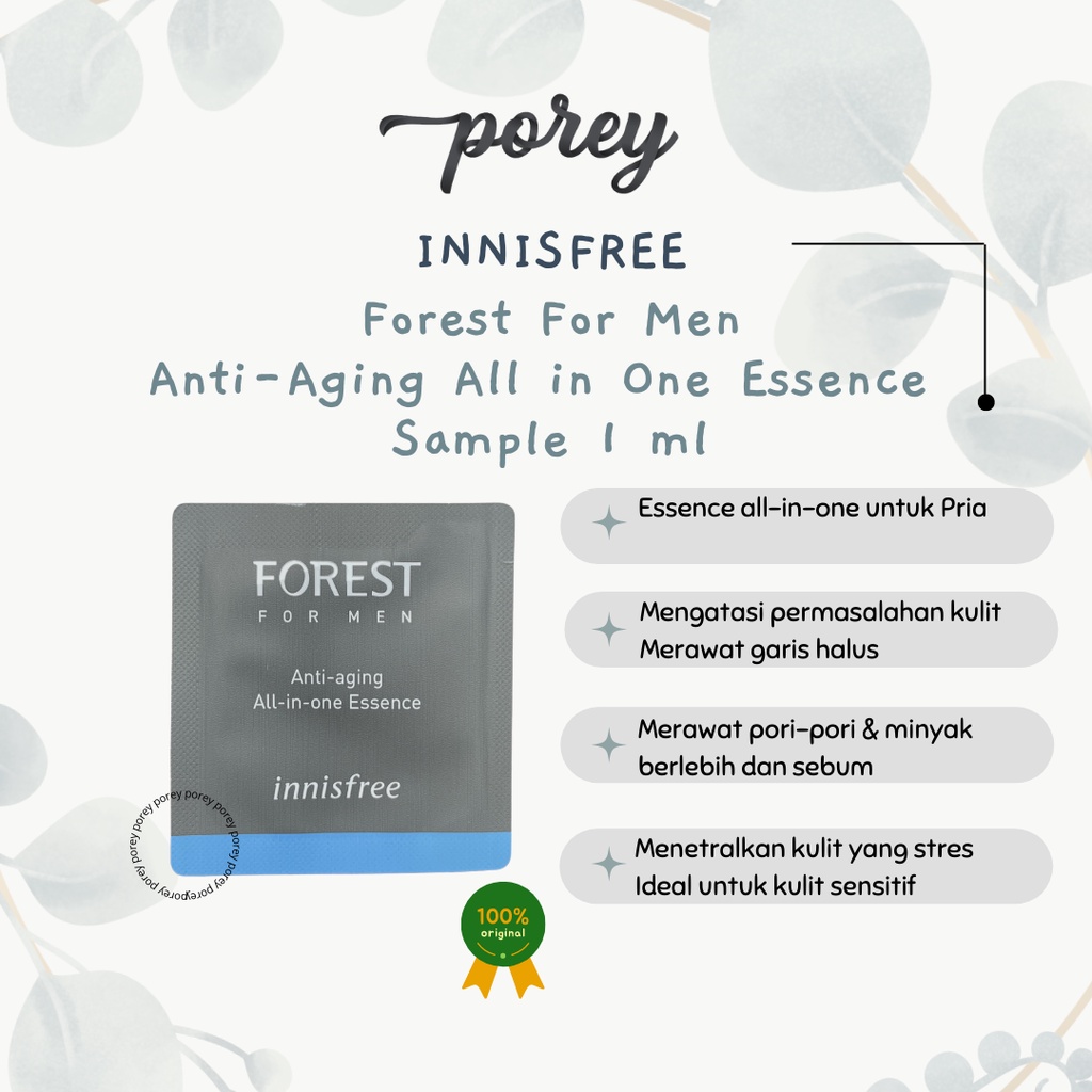 Jual INNISFREE Forest For Men Anti-Aging All in One Essence Sample 1ml ...