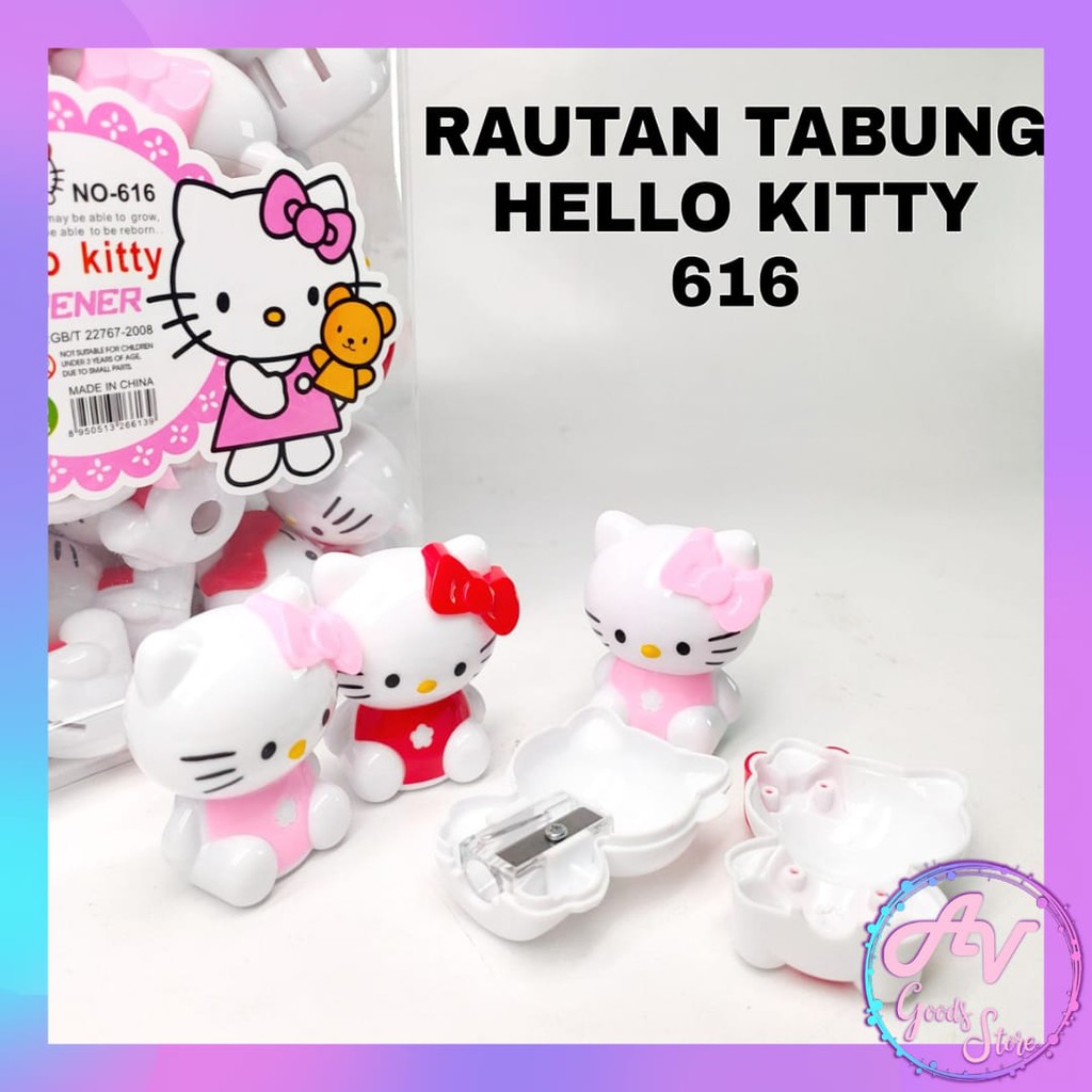 Jual 1pcs Rautan Tabung Hello Kitty 616 Serutan Pensil Karakter Fancy