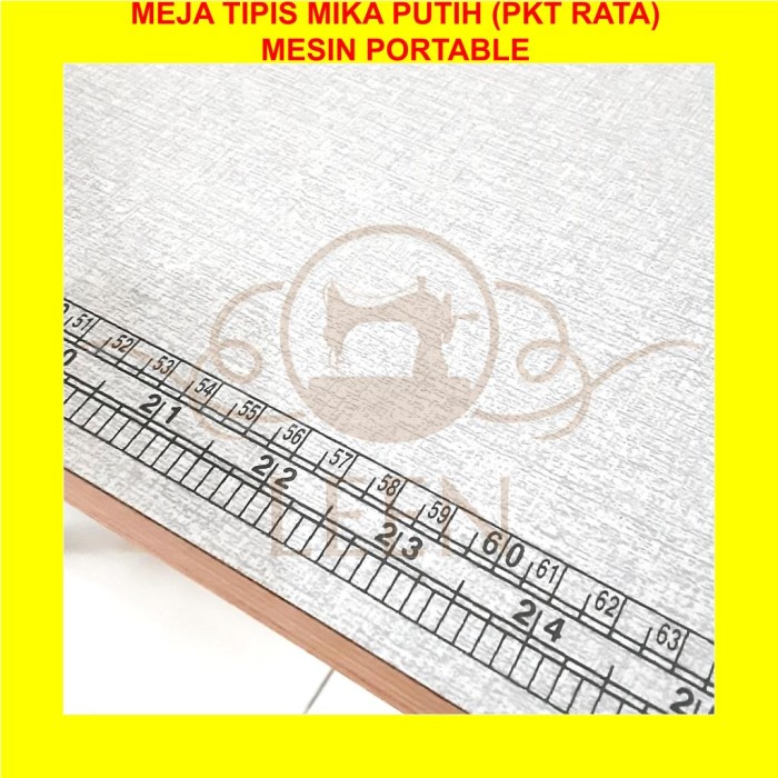 Jual Meja Tipis MIKA PUTIH PKT Rata Mesin Jahit Portable Meteran LEEN ...