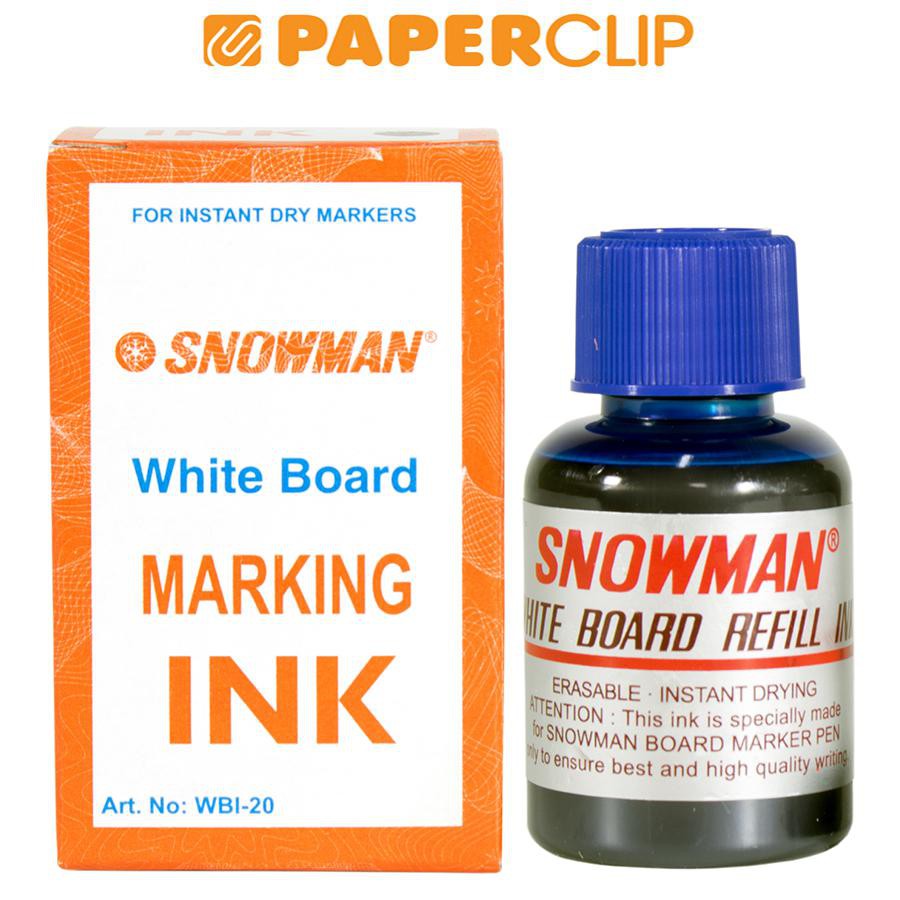 INK MARKER SNOWMAN WHITE BOARD BLUE