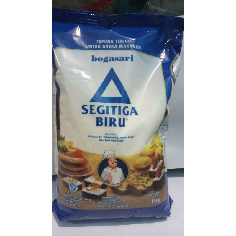 Jual Tepung Terigu Segitiga Biru kemasan 1kg | Shopee Indonesia