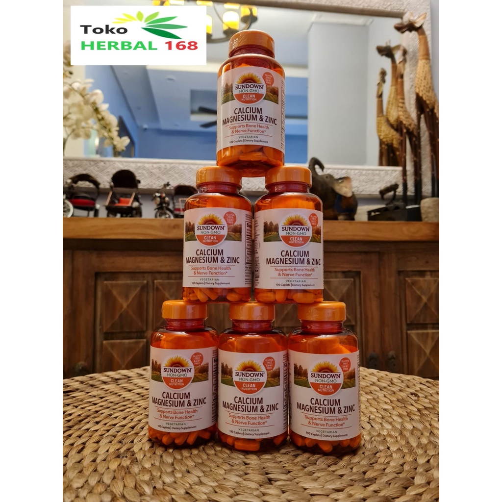 Jual Sundown Naturals Calcium Magnesium dan Zinc 100 Caplets VITAMIN