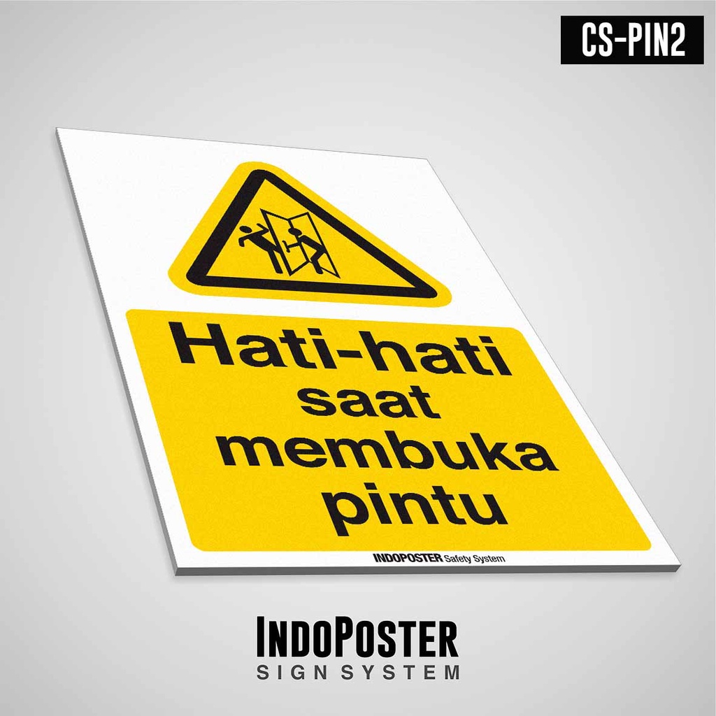 Jual Safety Sign Rambu K3 PVC - Hati-Hati Saat Membuka Pintu | Shopee ...