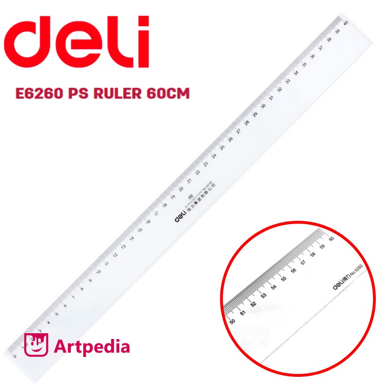 Jual Deli E6260 PS Ruler 60cm / Penggaris Deli panjang 60cm | Shopee ...