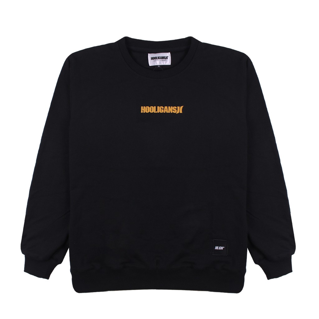 Jual HOOLIGANS Sweater Crewneck RAW Brand - Black | Shopee Indonesia