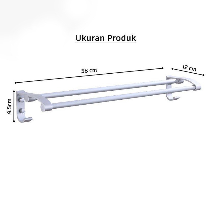 Jual Rak Handuk Stainless Susun Rak Dinding Aluminium Jemuran Gantungan ...