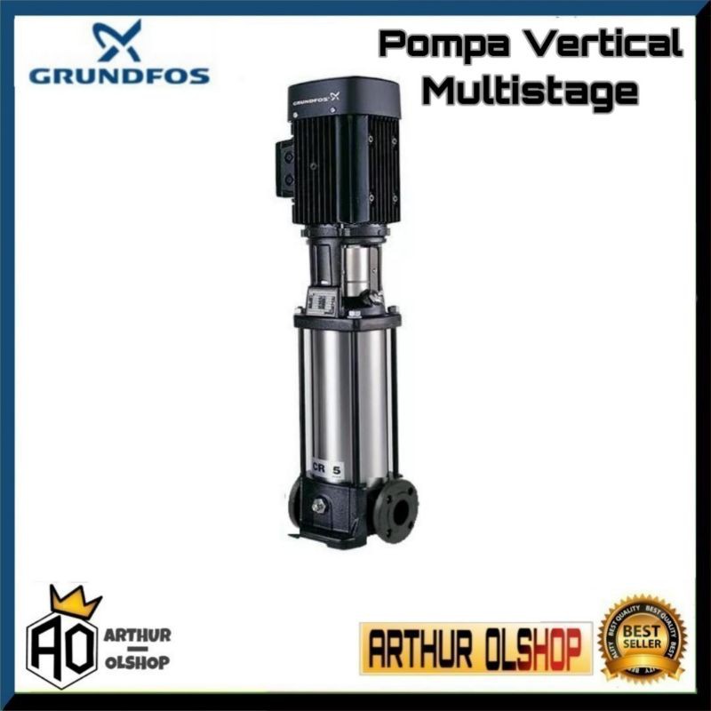 Jual Pompa Grundfos CR 10-14 HQQE Vertical Pump Multistage Stainless ...