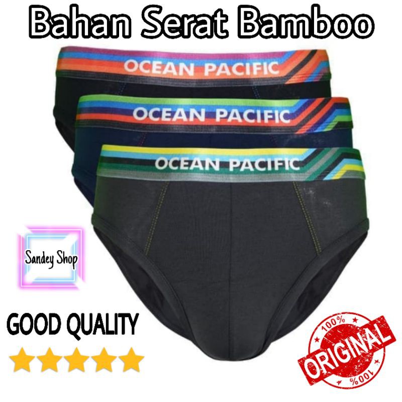 Jual CELANA DALAM PRIA OCEAN PASIFIC 028 ISI 3 BAHAN SERAT BAMBOO/MODAL ...