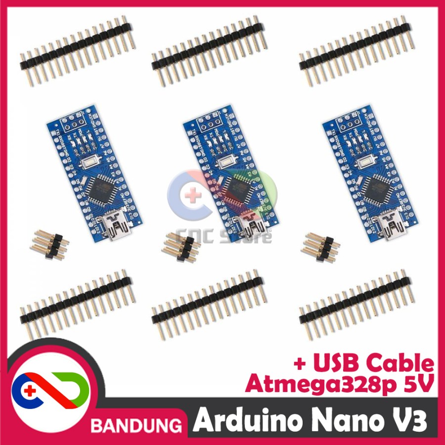 Jual [CNC] ARDUINO NANO V3 3.0 ATMEGA328P CH340 CH340G 5V BOARD + USB ...