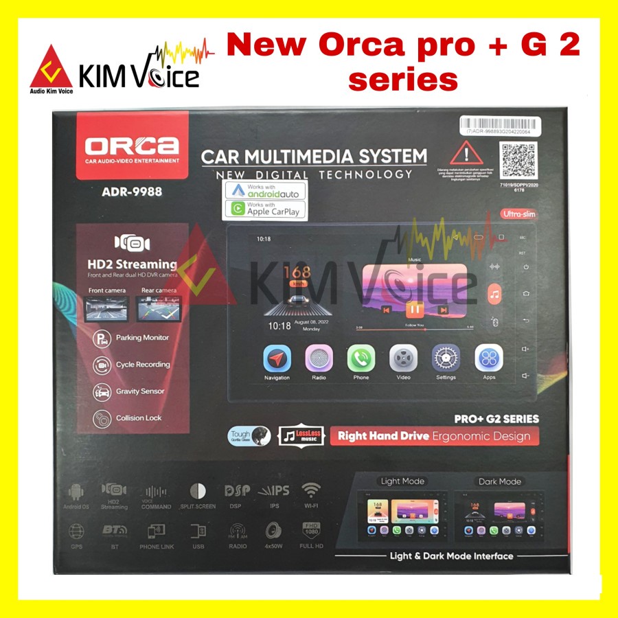 Jual Head Unit Android ORCA PRO+ G 2 series 9988 7 Inch Voice Command ...