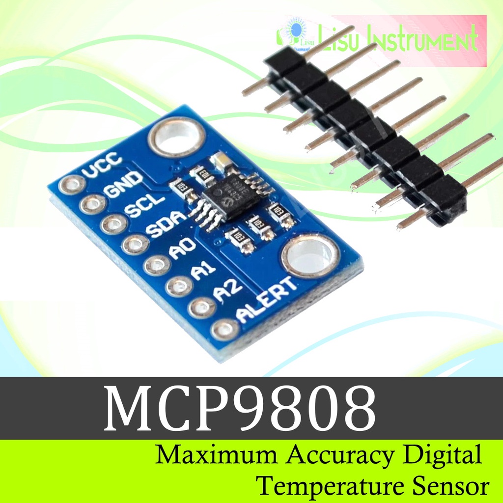 Jual MCP9808 ±0.5°C Maximum Accuracy Digital Temperature Sensor I2C ...