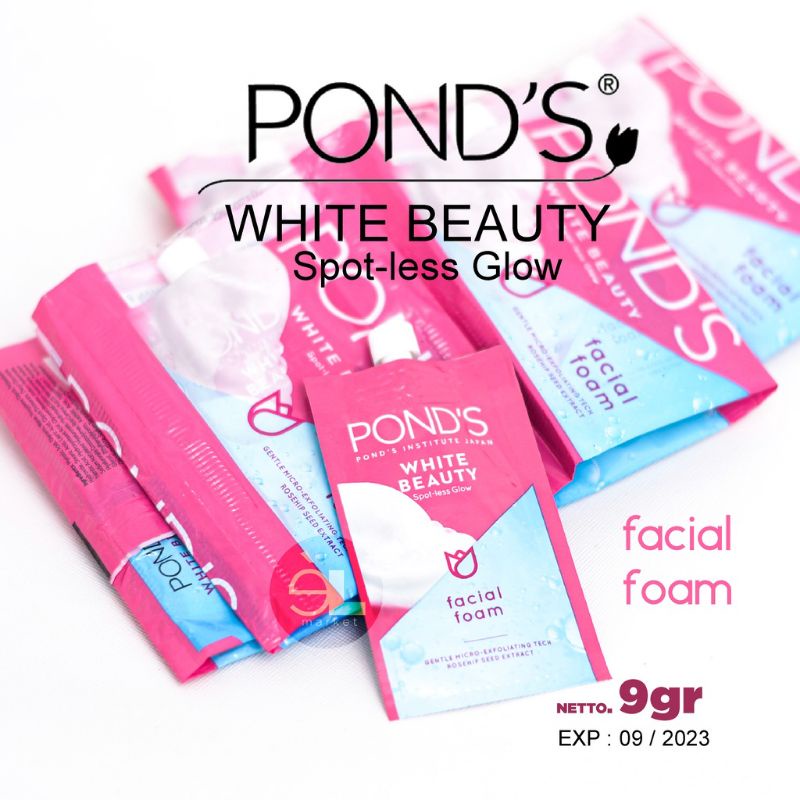 Jual Ponds White Beauty Facial Foam/ Perfecting Cream Sachet 9G ...