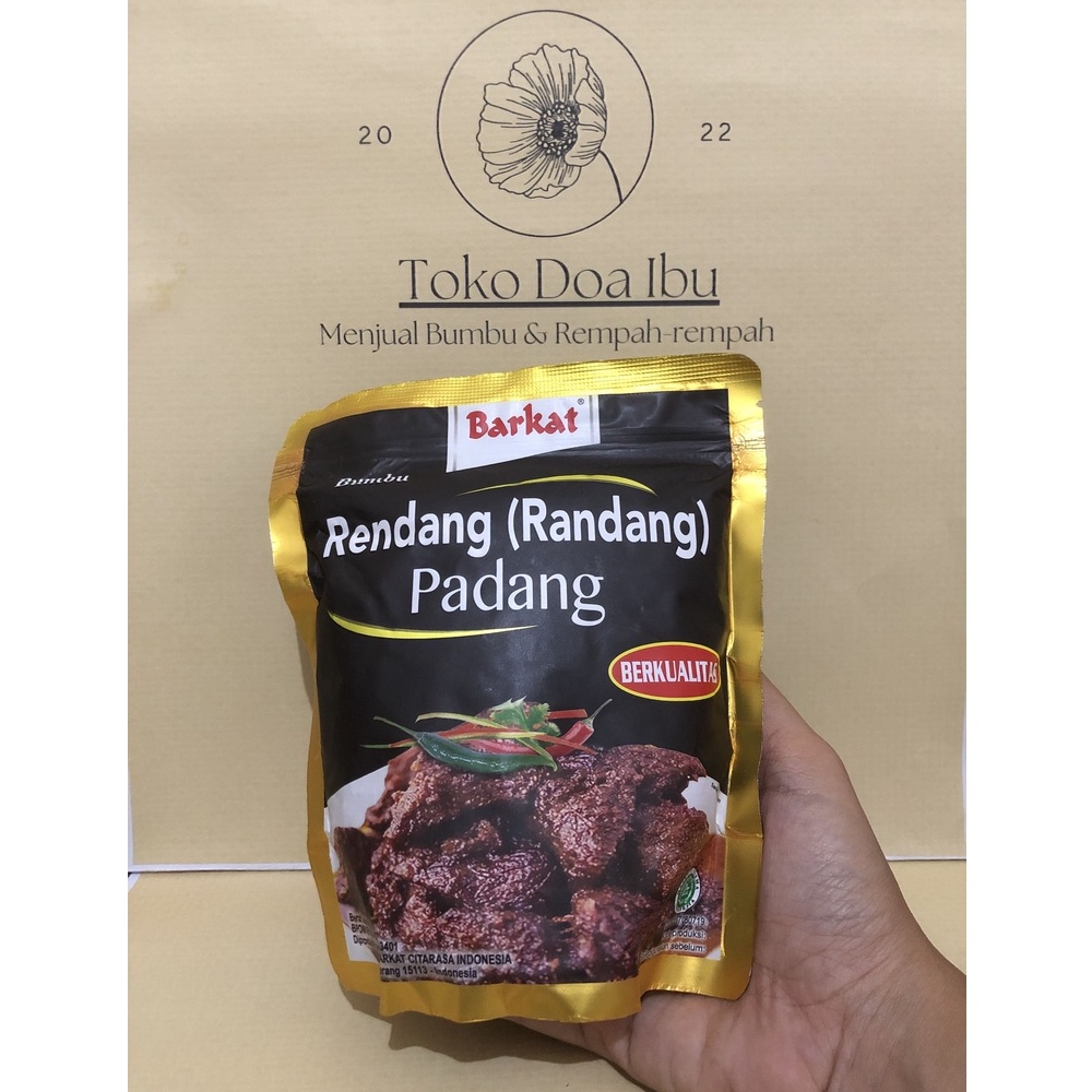 Jual Bumbu Rendang Barkat Instan 250gr 100 Asli Padang Shopee Indonesia 