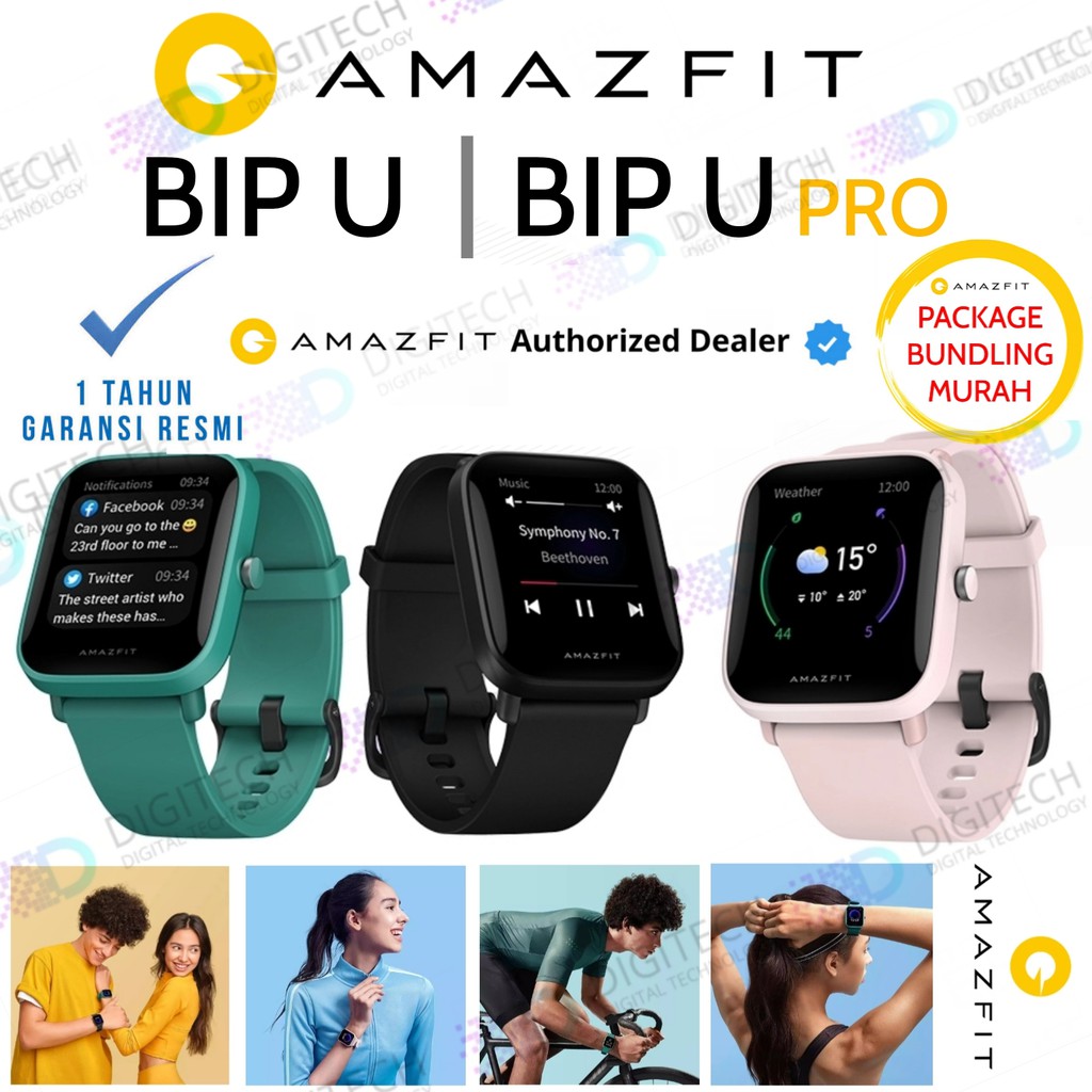 AMAZFIT BIP U Sport BIP U PRO Smartwatch Jam Tangan Digital Smart Watch Pintar BIP U Pro