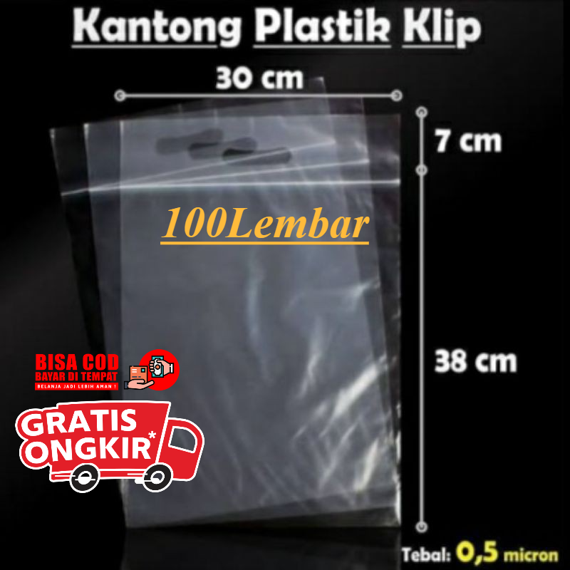 Jual Plastik Klip Ziplock Jingjing 30x38 7 28x36 7 25x35 7 20x30 6 100