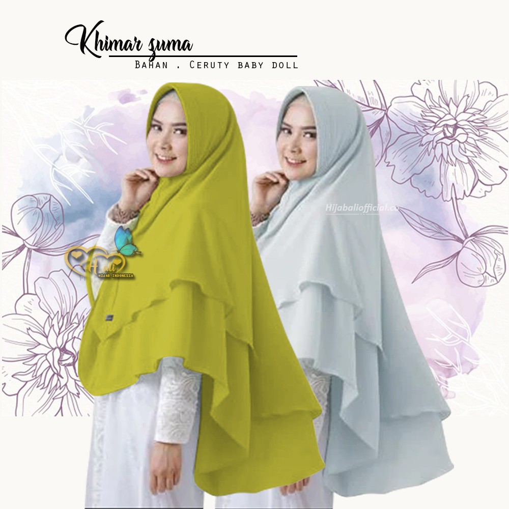 COD) JUMBO Khimar Syari 2 layer KHIMAR NAIRA CERUTY JUMBO Jilbab