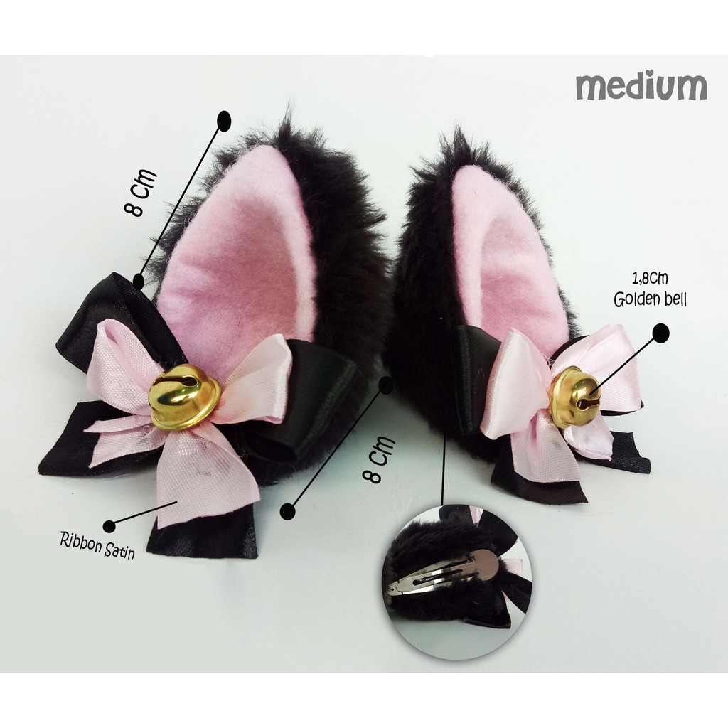 Jual Nekomimi jepit pita bell lonceng cat ears anime cosplay kawaii ...