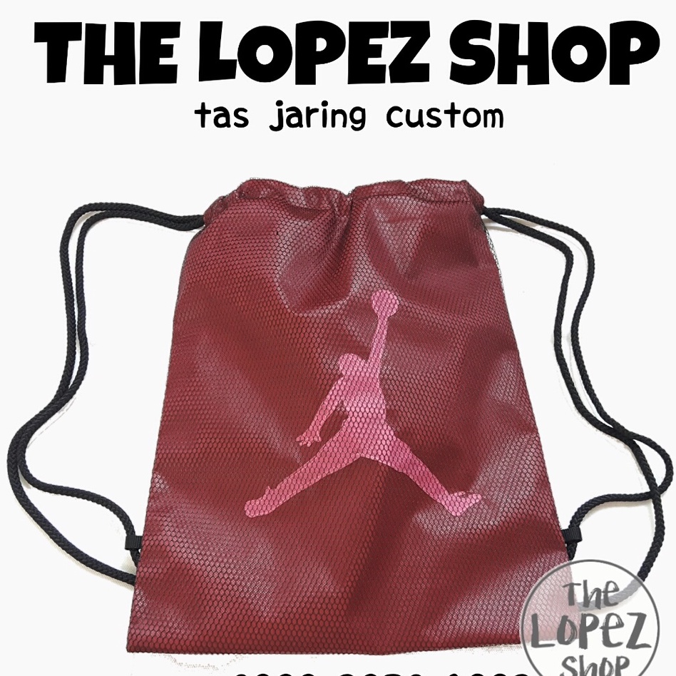 Tas Jaring Jumpman Michael Jordan Drawstringbag Bola Basket Sports Tas  Serut Basketball Lopez