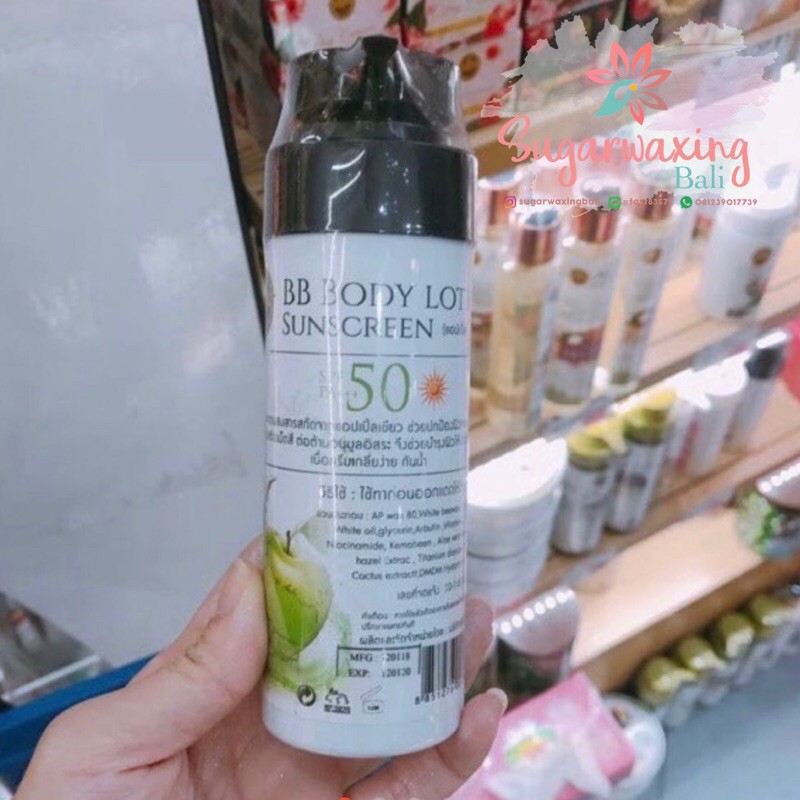Jual BB BODY LOTION SUNSCREEN SPF 50 +++ ORIGINAL THAILAND Shopee