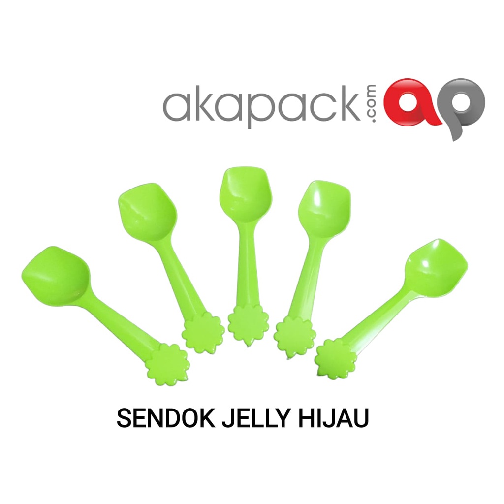 Jual (100pcs) Sendok Jelly Tiptop Warna & Transparan | Sendok Agar-Agar