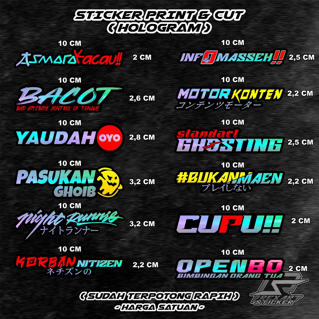 Jual Stiker Racing / Stiker motor / Stiker sponsor / sticker pack Harga ...
