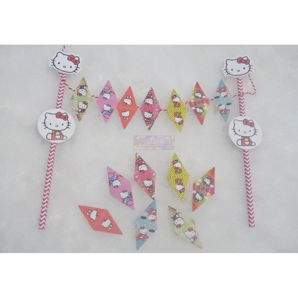 Jual Topper Cake Hello Kitty - Hiasan Kue Ulang Tahun Gambar Animasi