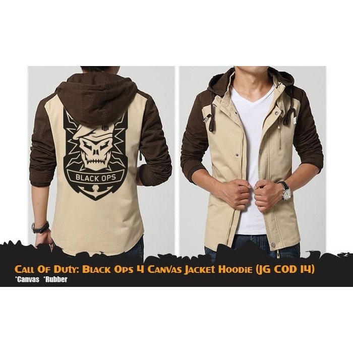 Jual Jaket Hoodie Canvas Brown Game Call of Duty Black Ops - JG COD 14 ...