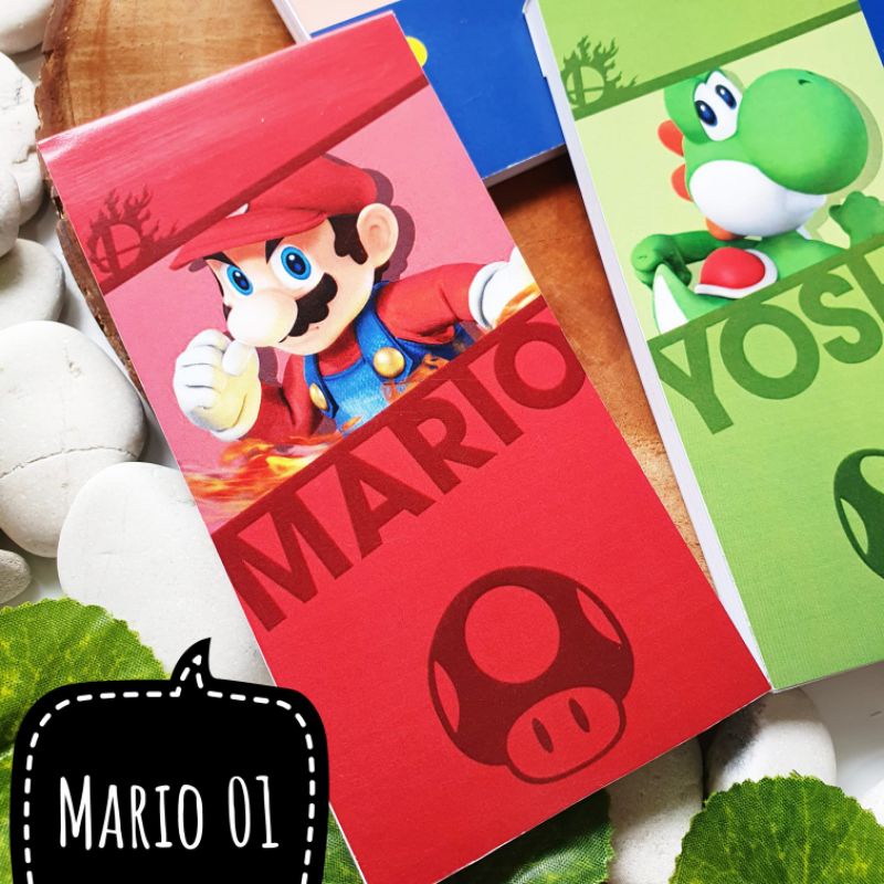 Jual Mario Bros Luigi Yoshi Wario Mini Long Notes Buku Catatan Tulis ...