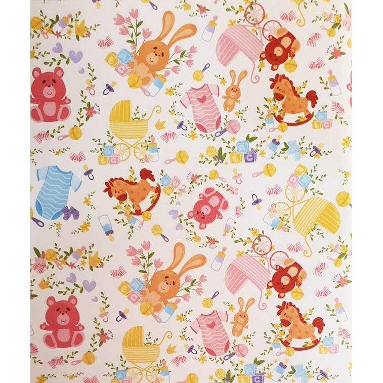 Jual Kertas kado Wrapping Paper Sansan Wawa Seri Baby Anak-anak Bayi ...