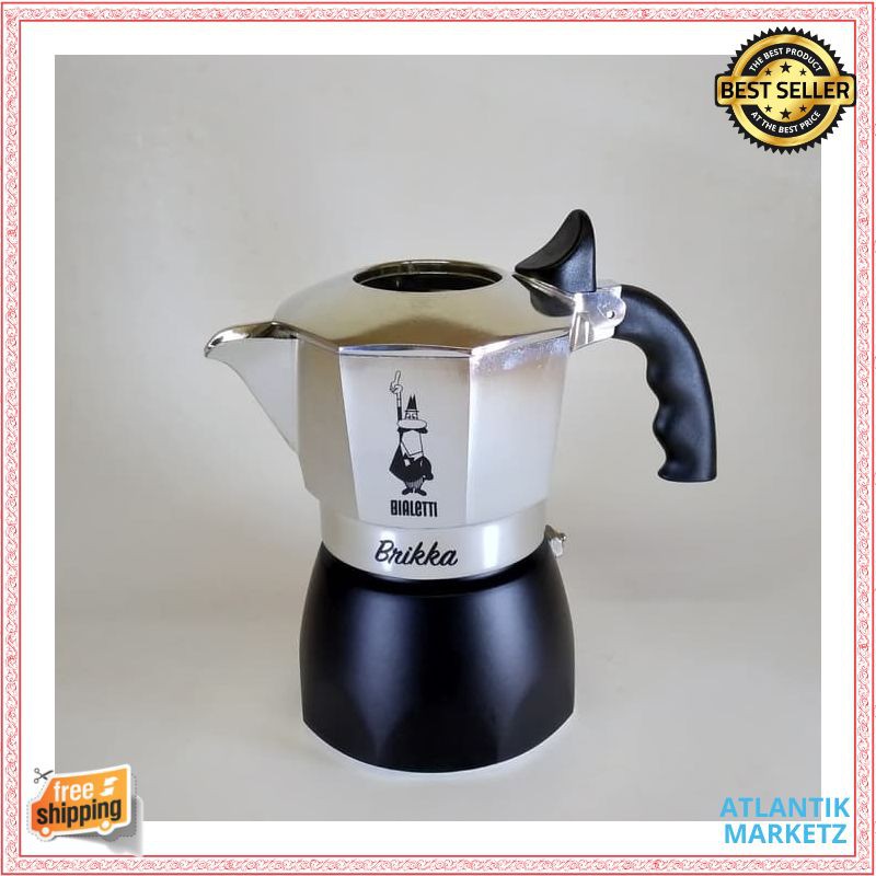 Jual Bialetti Brikka Moka Pot Coffee Maker for 2 Cups