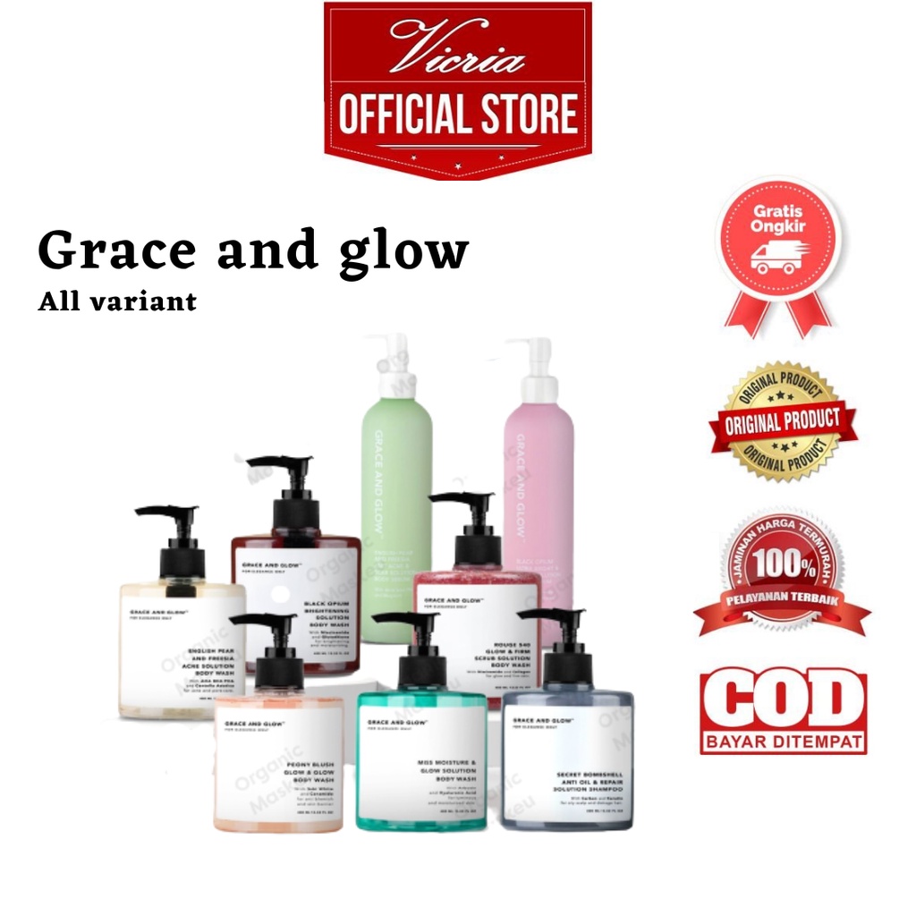 Jual (BPOM) GRACE AND GLOW Body Wash Body Serum Shampoo Grace