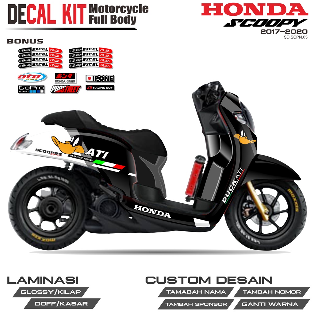 Jual Decal Scoopy New 2017 - Decal Sticker Fullbody Honda Scoopy New ...