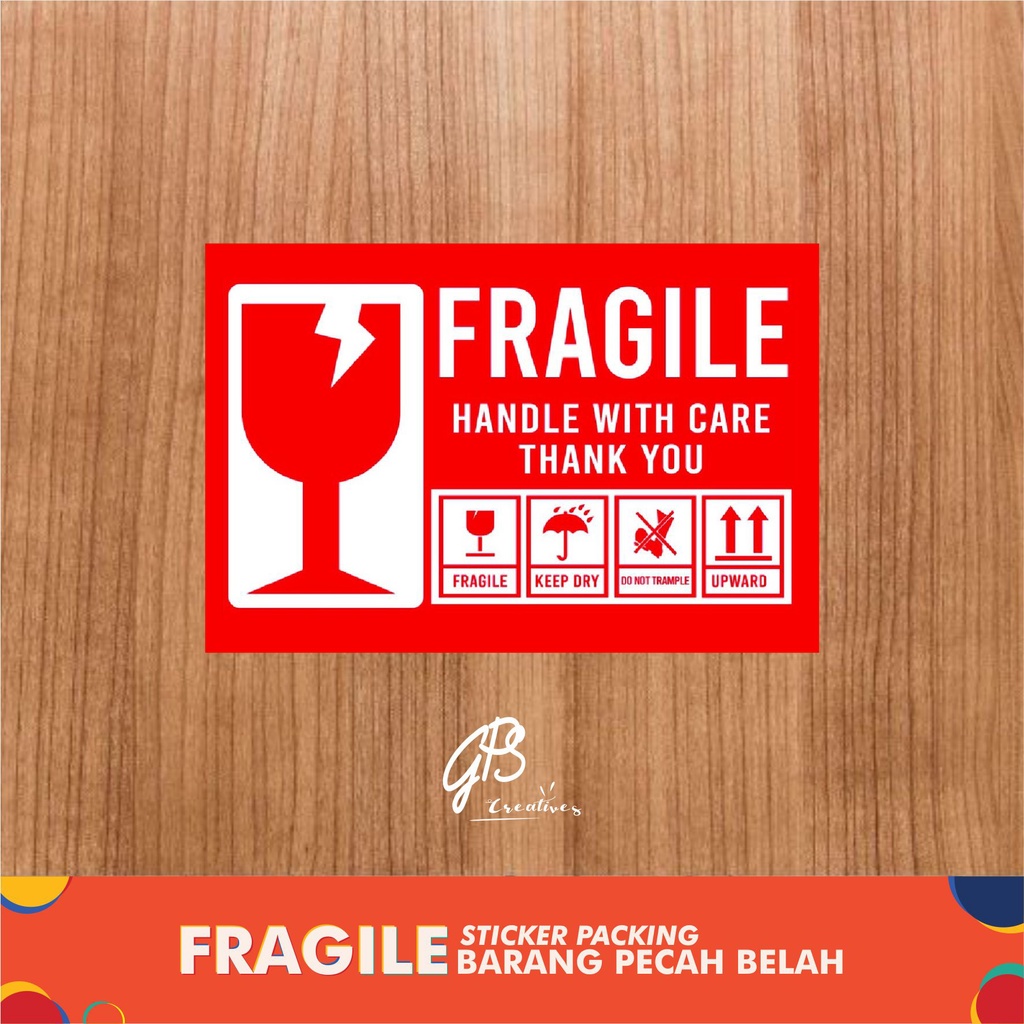 Jual 10pcs Paket Stiker Fragile Sticker Packing Pengiriman Barang Pecah ...