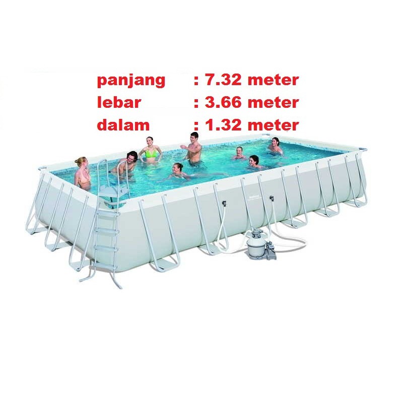 Jual kolam renang swimming pool portable plastik above ground besar big