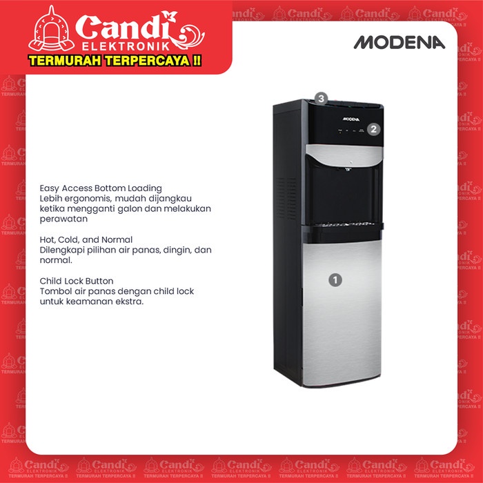 Jual MODENA DISPENSER BOTTOM GALLON DD67S | Shopee Indonesia
