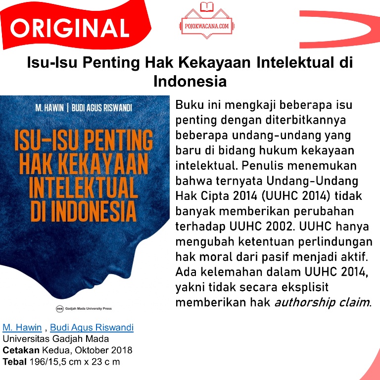 Jual Original - Buku HAKI - Isu-Isu Penting Hak Kekayaan Intelektual Di ...