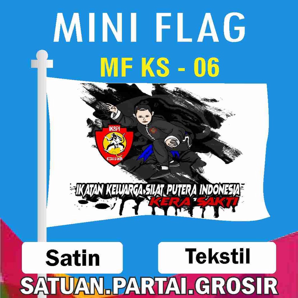 Jual MINI FLAG IKSPI KERA SAKTI / BENDERA IKSPI KERA SAKTI / SABLON ...