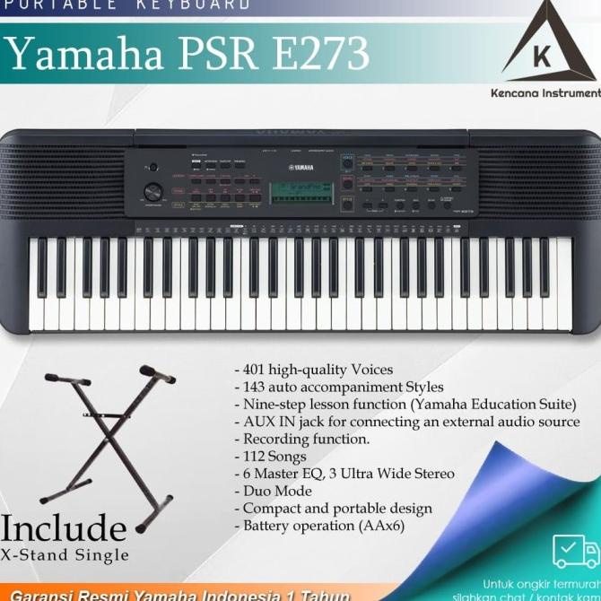 Jual Keyboard Yamaha Psr E273 + Stand / Psre273 Garansi Resmi -Penerus ...