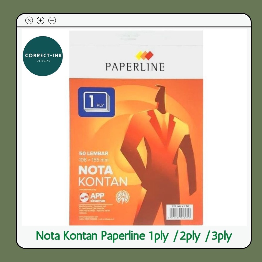 Jual Nota Kontan Paperline 1ply /2ply /3ply / Buku Nota 1 Rangkap - 3 ...