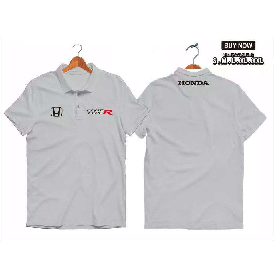 Jual polo shirt mobil honda civic type r / kaos kerah honda civic type ...