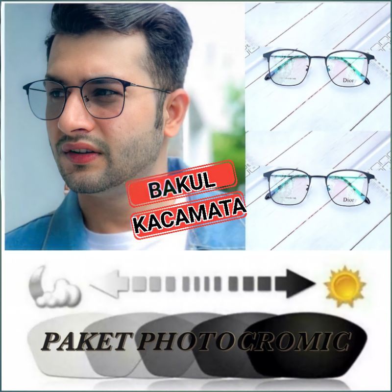 Jual Kacamata Pria Anti Radiasi Photocromic Bluecromic Lensa Asli Optik Shopee Indonesia 4154