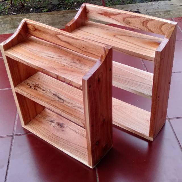 Jual Rak dinding kayu dapur serbaguna | Shopee Indonesia