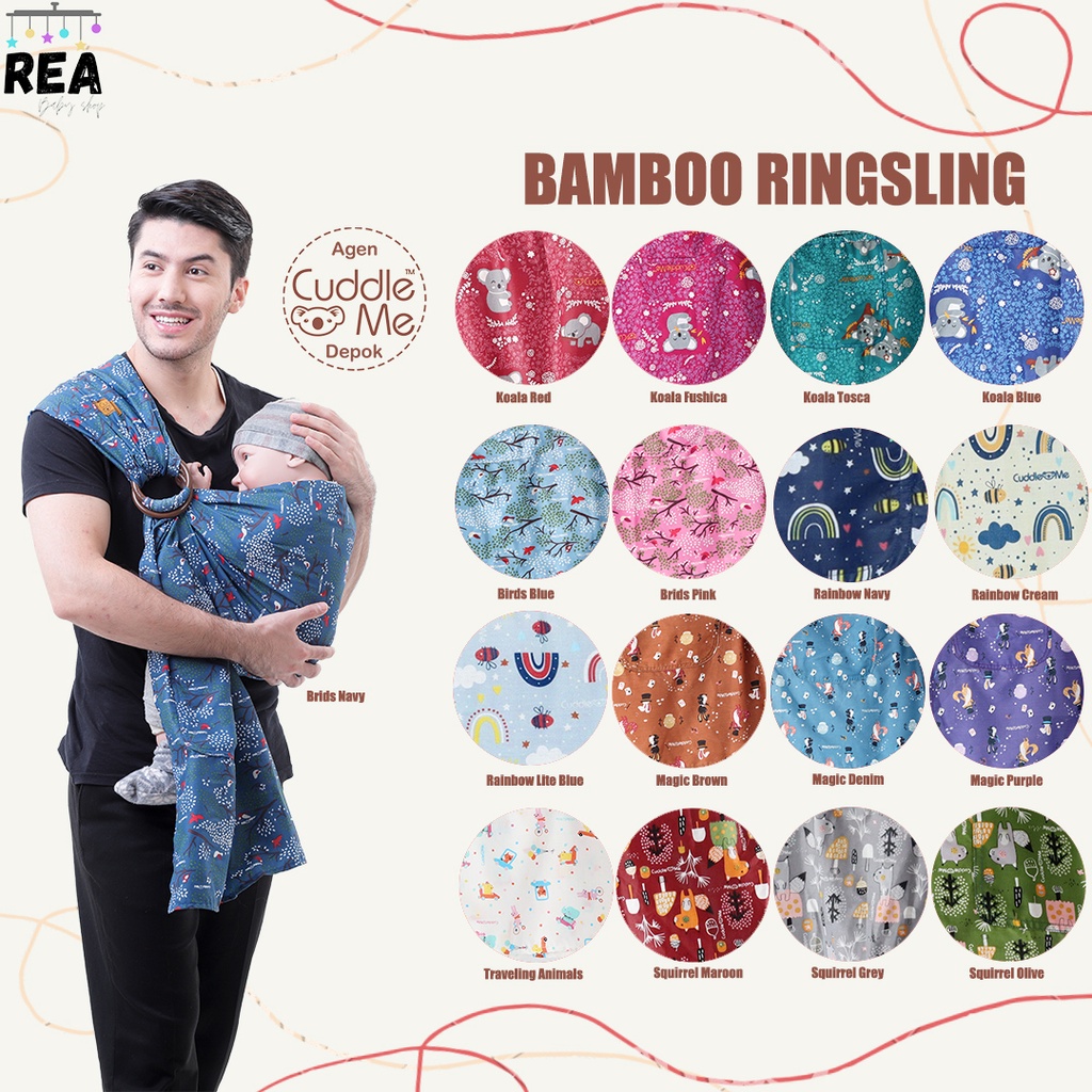Gendongan Bayi CuddleMe Bamboo Sling Cuddle Me Ring Sling