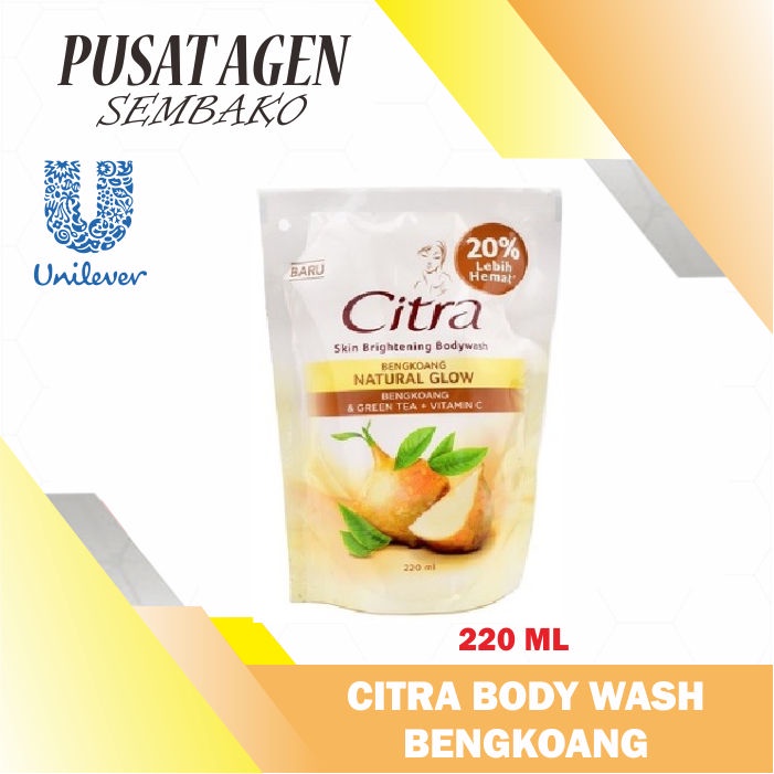 Jual CITRA BODY WASH NATURAL WHITE GLOW REFILL REF REFF 220 ML SABUN ...